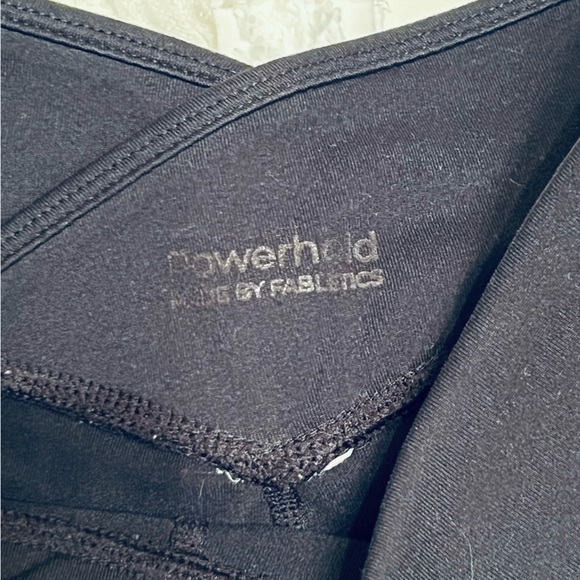 Fabletics Pureluxe High-Waist Crossover band 7/8 (Black) Size Small Powerhold - Picture 4 of 6